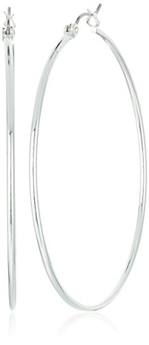 Guess "basic" silver large wire hoop earrings