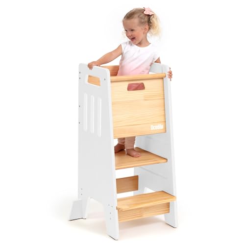 OCODILE Toddler Tower with a Sliding Door and 3 Adjustable...