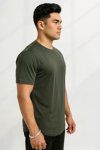 Image of Force NXT Anti Viral Anti Odour Cool Men Round Neck T-Shirt | Sportswear Breathable Solid Men T-Shirt for Gym, Running, Workout, and Casual Wear | Pack of 5