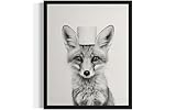 Fox Bathroom Wall Art Print Poster, Animal Restroom Decor Posters Prints Home Picture Painting Artwork Gallery 9 (Fox, 11 x 14 inches, Unframed)