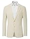 PJ PAUL JONES Herren Leinenblazer Regular Fit Sakko Sportlich Modern Freizeit Anzugjacke (Khaki, XL)