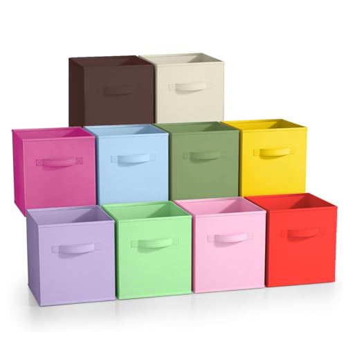 Opiniones y reviews de Estanterías y almacenaje del mes. 48 Juego de 10 Cubos de Almacenamiento,Cubos de Tela Plegables para Estantes de Armarios,Cubos de Almacenaje de Organización Duradera, 10.5'' x 11'' x 10.5'',Aplicable a múltiples...