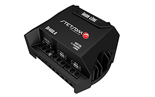 Stetsom Ir 400.4 2 Ohms Compact Digital 4 Channels Amplifier, Iron Line, 400 Watts Rms 400X4, 2Ω Stable, Multichannel Digital Car Audio Amp Ts, Full-Range Sound Quality, Crossover #TOP4