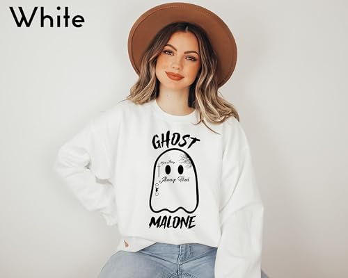 Ghost Malona Sweatshirt, Funny Halloween Sweatshirt, Cute Ghost Halloween Sweatshirt, Unisex Crewneck Sweatshirt, Halloween Women's Sweatshirt4