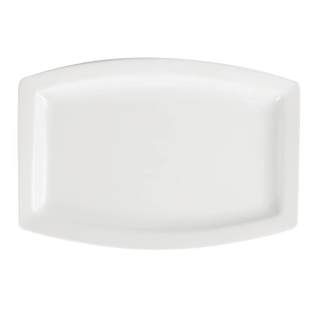 OlympiaWhite Ware Rectangular Service Plates 320mm Porcelain Innovative 6pc
