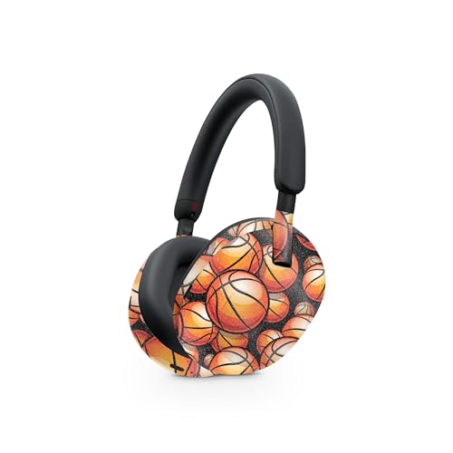 Image of MightySkins Glossy Glitter Skin Compatible with Sony WH-1000XM5 Headphones - Basketball Life | Protective, Durable High-Gloss Glitter Finish | Easy to Apply