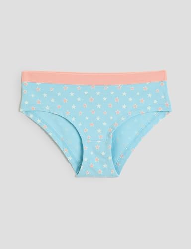 Image of Amazon Brand - Symbol Girls Assorted Prints Cotton Stretchable Briefs with Soft Waistband | Aged 3-14 Years (Available in Combo Pack of 3 and 6)