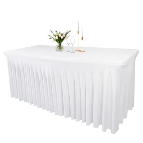 Jupe Table Élastique 4pi Blanc 48x24x30po