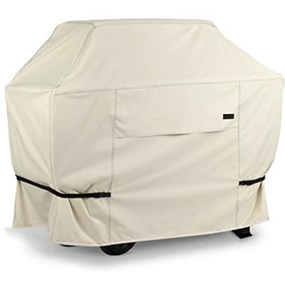 NettyPro Gas BBQ Grill Cover 56 Inch Waterproof 600D Heavy Duty Outdoor Barbecue Cover for Char-Broil, Brinkmann, Nexgrill Grills and More, Beige