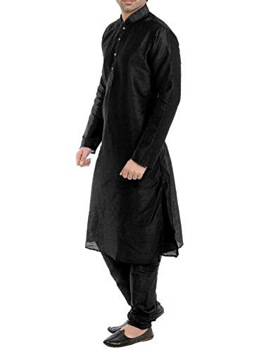 ROYAL FOCIL Silk Blend Black Men's Kurta Pyjama3