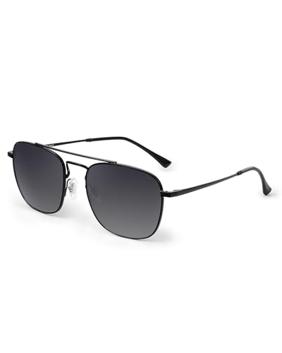 Image of JIM HALO Retro Square Aviator Sunglasses Premium Glass Lens Flat Metal Eyewear Men Women