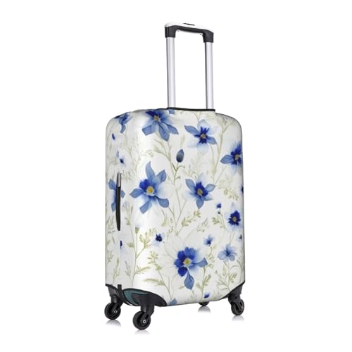 Cornflowers Daisies Tsa Approved Luggage Cover For 18-32 Inch Suitcases Scratch-Resistant Stretch Luggage Cover3