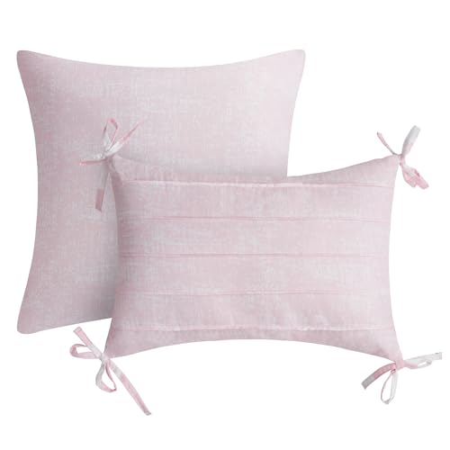 Image of Juicy Couture Cabana Stripe Reversible Bedding Set - King Size - Dogwood Pink /White Stripe Print - 6 Piece Set - Includes 1 104 inch x 90 inch Comforter, 3 Decorative Pillows, 2 Shams