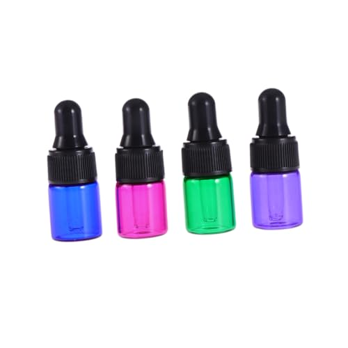 HONMEET 15pcs 2ml Essential Oil Sample Bottles with Glass Dropper Portable Empty Mini Bottles for Travel and Diy