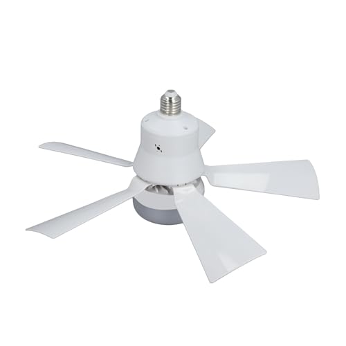 Tornillo en las Luces del Ventilador de Techo, Función de Memoria 15.7in 3 Colores Luz del Ventilador Techo E26 Base Fácil Instalar Función Cronometrada con Control Remoto para la Cocina (WHITE)