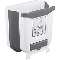 Papelera Puerta Caravana Cubo de basura plegable Asduaro de 9 L para colgar en la pared, cubo de basura portátil para colgar en la puerta del armario, cocina, coche, baño