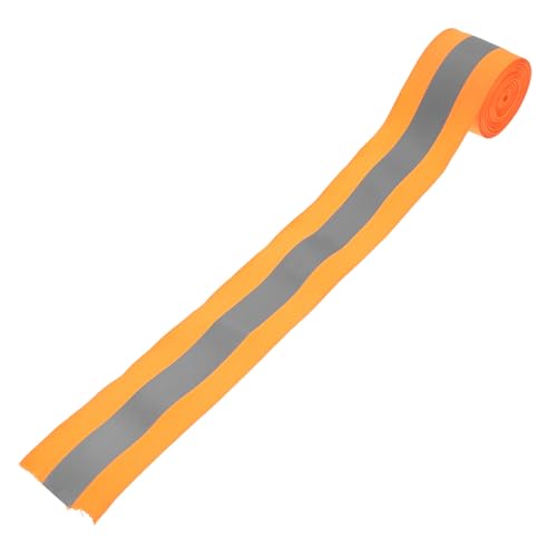 BUGUUYO Correas reflectantes alta visibilidad cintas reflectantes material reflectante tira reflectante para ropa cinta de tela reflectante cinta reflectiva cintas de tela poliéster Orange