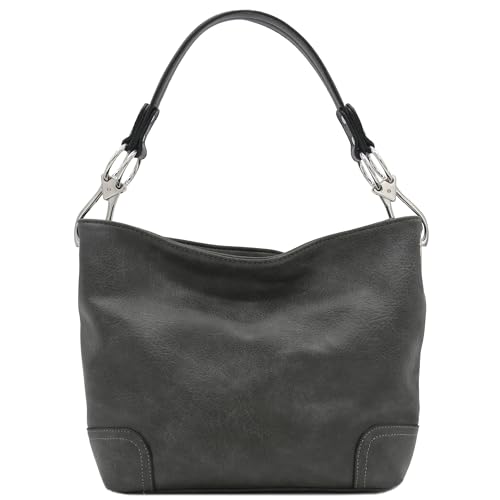 Image of Hobo Shoulder Bag with Big Snap Hook Hardware