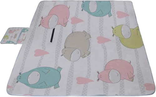 レジャーシート 面白い カバ ピクニック 折りたたみ 撥水 アウトドア クッション マット コンパクト 花見 運動会 キャンプ 遠足 花火大会 ヨガ 座布団 厚手 大判 145x150cm 持ち運び便利