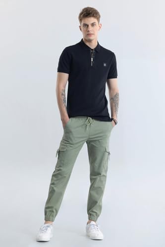 Image of SNITCH Men Polo T-Shirt | Slim Fit Design with Plain Pattern & Polo Collar | 100% Cotton Fabric for Casual Wear, College Wear & Street Style