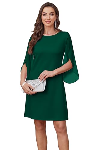 Image of RUMIA Womens Cocktail Dresses Flutter Sleeve Wedding Guest Dresses for Women 2026 Trendy