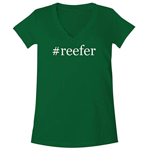 The Town Butler #Reefer - A Soft & Comfortable Women's V-Neck T-Shirt, Green