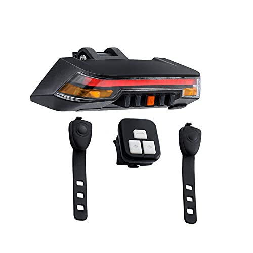 Rechargeable Light-induced Smart Bike Tail Light with 3 Wireless Remote Controls, Turning Signal Bike Light Bicycle Rear Light Cycling Safety Warning Light