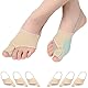 Eurtes 6 Stück Hallux Valgus Zehenspreizer mit Ballenschutz, Korrektur Bandage Socken Bunion Corrector mit Anti-Rutsch Gürtel und Gel-Pads für Valgus Bunion (6 Stück)