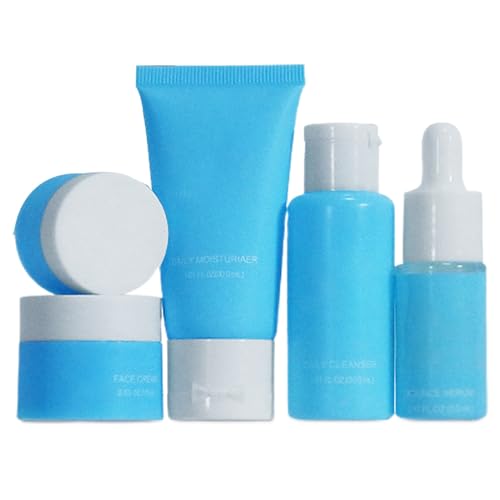 Kit Hidratante De Cuidado Facial Para Viaje - Crema Facial de 15g,Gel Ocular Nutritivo Y Calmante Set De Hidratación Para Mujer Bolsa Camping