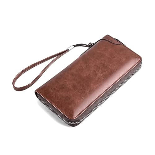 Men's Long Zipper Wallet Pu Leather RFID Wallet for Men Business Clutch Bag Credit Card Holder Purse Man