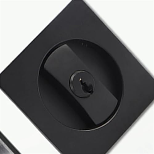 Pocket Door Lock 4X Pocket Black Door Hardware Contemporary Privacy Square Lock with Keys miniatura 2