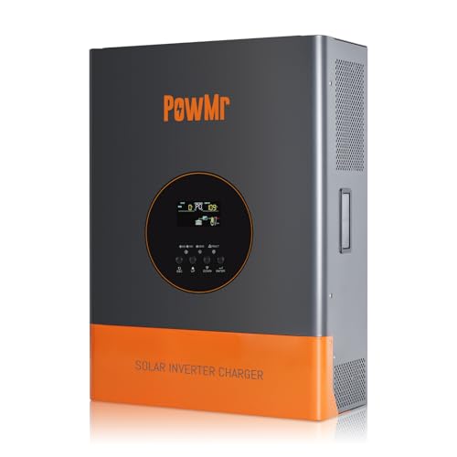 PowMr Spilt-Phase 5000W Solar Inverter 48V to 110V/240VAC, Built-in 120A MPPT Charge Controller, Peak Power:15000W, Off-Grid Pure Sine Wave Inverter for 48V Lead-Acid and Lithium Battery