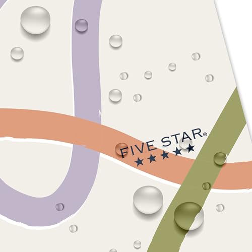 Image of Five Star Spiral Notebook + Study App, 1 Subject, College Ruled, 8-1 /2 inch x 11 inch, 80 Sheets, Fights Ink Bleed, Water Resistant Covers, Organic Lines (820233F)