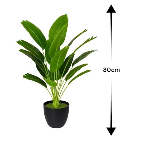 GARDEN GYANI Artificial Banana Plant with 18 Leaves Yellow Green - Image 4