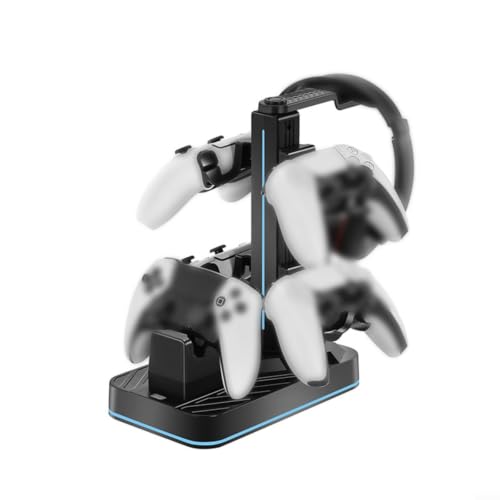 Chargeur manette PS5 rapide et support de casque à éclairage RVB dynamique - 4