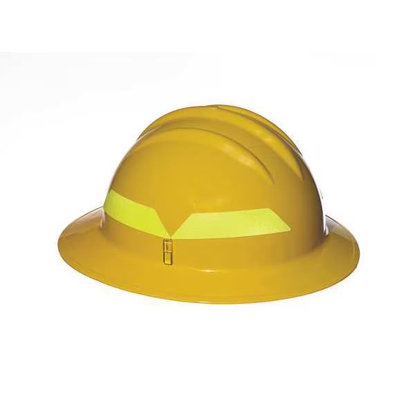 Fire Helmet, Yellow, Full-Brim, Mfr: FHYLR-A
