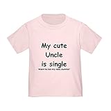 CafePress My Cute Uncle is Single Toddler T Shirt Cute Toddler T-Shirt, 100% Cotton Pink