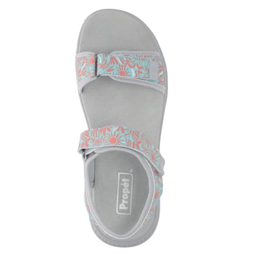 Image of Propet Womens Travelactiv Aspire Footbed Casual Sandals Casual Low Heel 1-2 inch - Grey