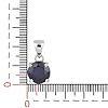 REAL-GEMS 14.50 Ct Round Cut Natural Blue Sapphire Pendant Necklace 925 Sterling Silver Jewelry with Chain for Women #1