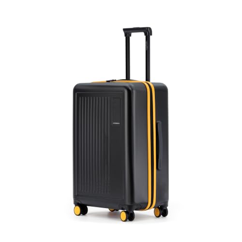 Check-in Suitcase|64cm|65L|German Makrolon Polycarbonate Hardshell|TSA-Approved Lock|8 Silent Ninja Wheels|YKK Zippers|For 7-14 Day Trips|Mokobara Transit Luggage|Black (Money Moves 2.0)