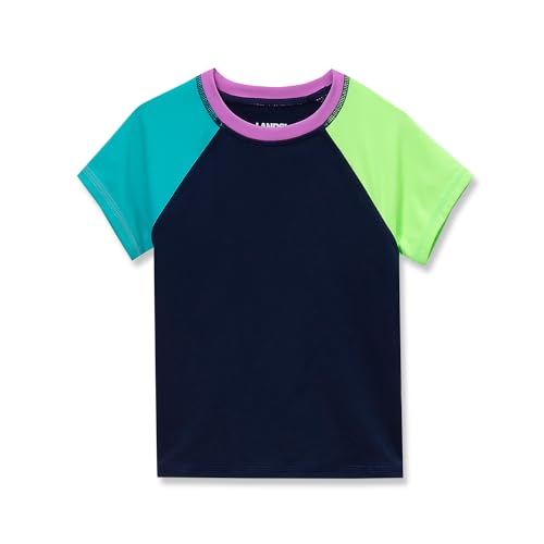 Image of Lands' End Girls Graphic Mock Neck UPF 50 Sun Protection Rash Guard