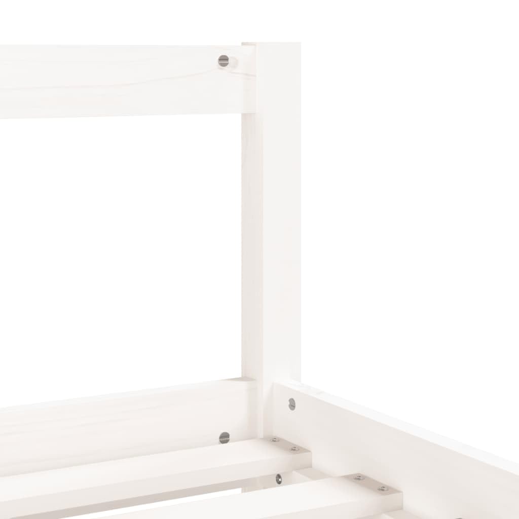 vidaXL Estructura de Cama para Niños con Cajones, Somier Infantil con Cabecero, Marco de Cama, Mueble para Dormitorio, Madera de Pino Blanco 80x200 cm
