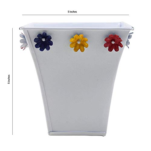 Storeindya SI-US-ALL-7105-N Metal Bucket Planter Galvanized Plant Containers Flower Pots Indoor Outdoor Garden Planters Accessories Christmas Thanksgiving Gift thumb #3