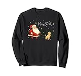 Photo Gallery divertente golden retriever dog santa claus christmas walk felpa Photo Gallery divertente golden retriever dog santa claus christmas walk felpa