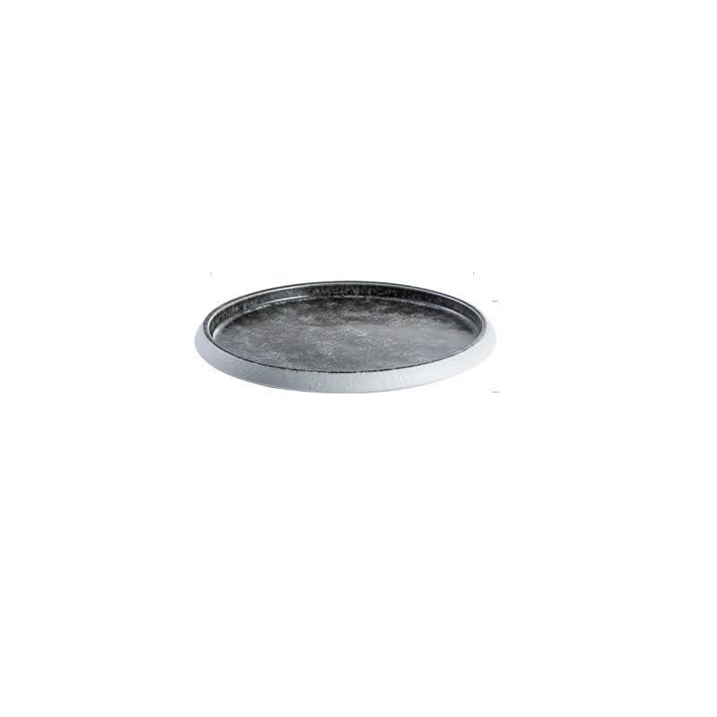 ERoomQ Dipping Bowls Creative Food Plate Pasta Plate Dessert Plate Flat Plate Home Vegetable Plate Dish Restaurant Ceramic Tableware Appetizer Bowls,One Color-L (One Color L)