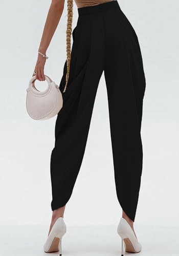 Unybwonn Women's Dress Slacks Pants Casual Pleated Business Work Pants Wide Leg High Waisted Palazzo Pants Trousers4