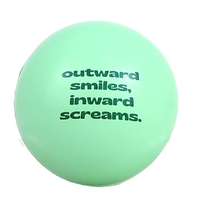 Funny Stress Ball Grip Strengtheners, Outward Smiles, Inward Screams, Gag Gifts for Coworkers (Pack of 3)