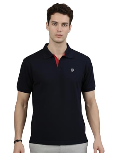 Image of Lux Cozi Men's Cotton Solid Polo Tshirt | Collar Tshirts | Half Sleeves | Stylish & Premium All Day Wear | Pack of 1