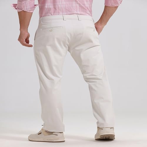 Image of BASICS Premium Cotton Stretch Formal Trousers for Men | Office Pants