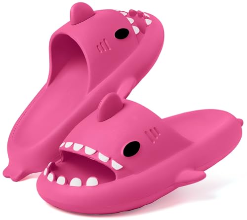 Kids Shark Slides Boys Girls Toddlers Cloud Shower Slippers Cute Cartoon Open Toe Sandals Cushioned Thick Sole Beach Pool Shoes